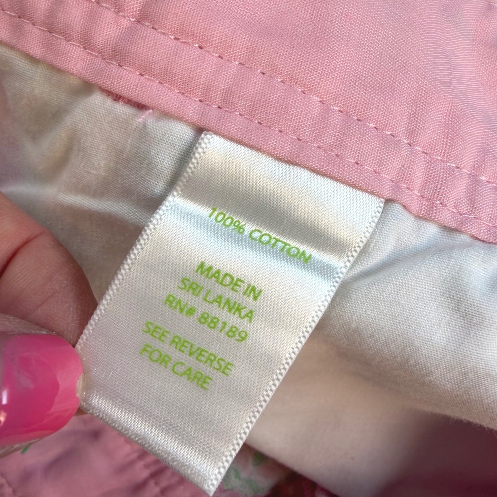 Lilly Pulitzer Callahan Short Womens 8 Pink Green Floral Tropical Summer EUC - Picture 7 of 9